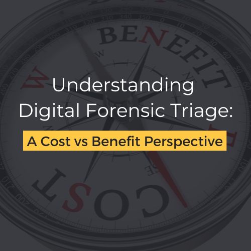 Understanding Digital Forensic Triage: A Cost vs Benefit Perspective